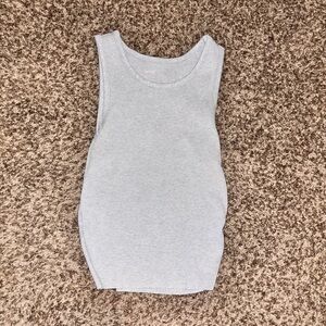 Gray Cropped Tank